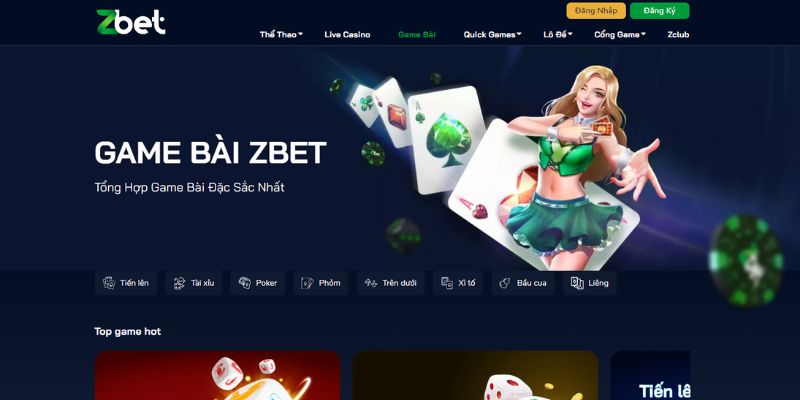 Tìm hiểu về sảnh game bài ZBET