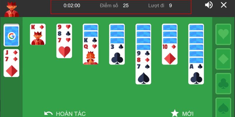 Hướng dẫn cách chơi game xếp bài Solitaire cổ điển chi tiết