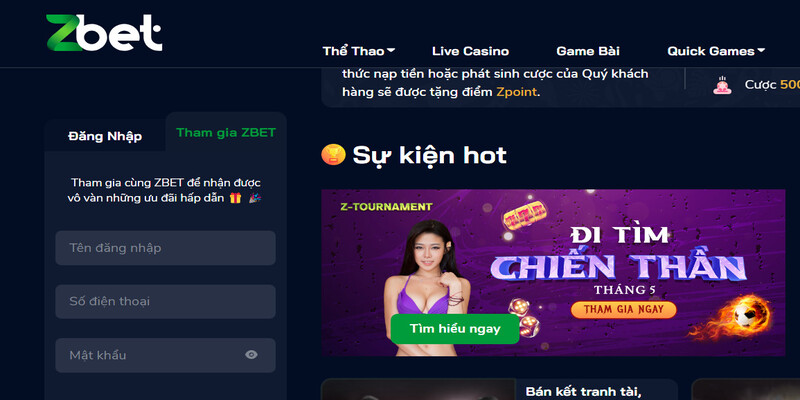 Người chơi không truy cập được website Zbet